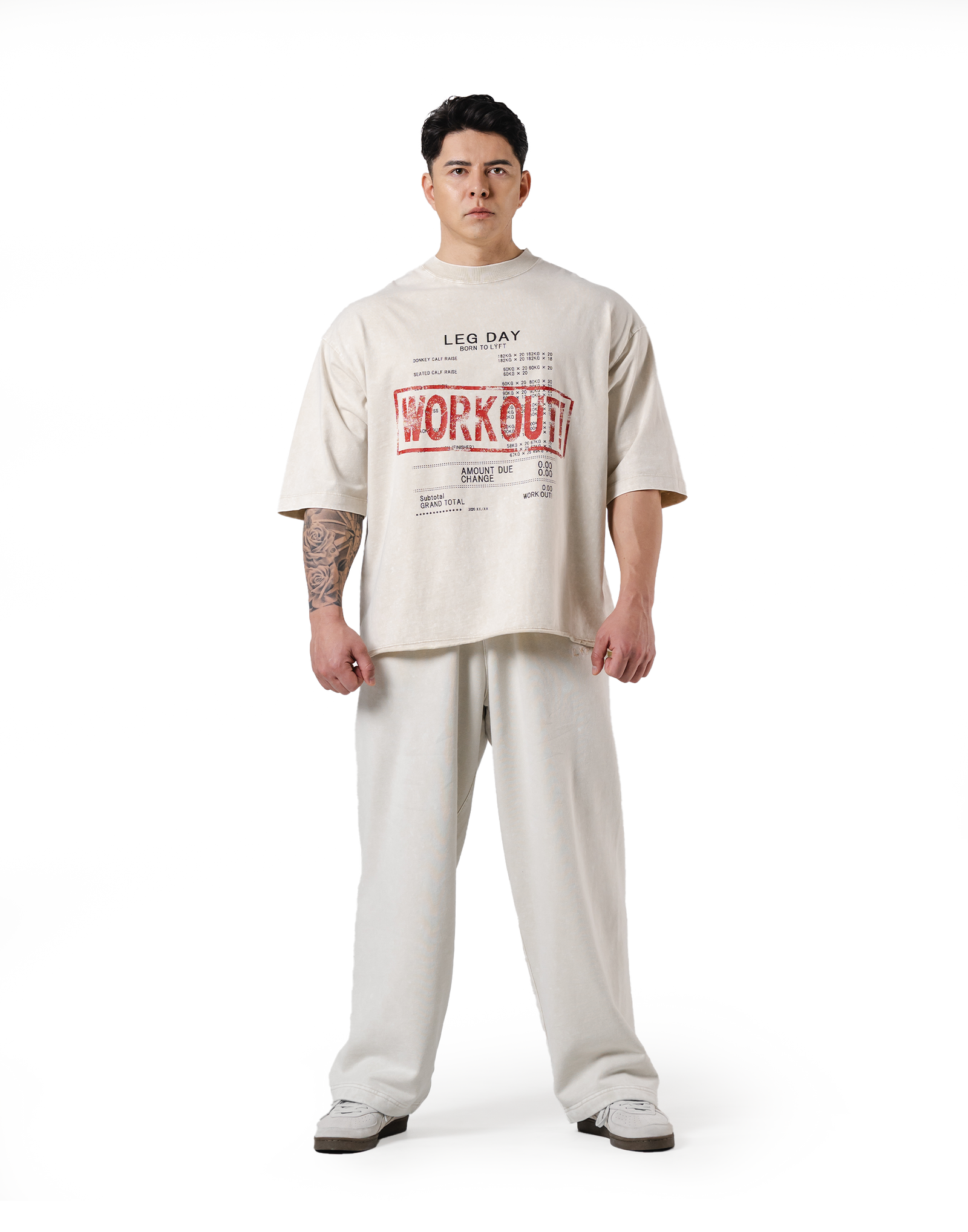 Leg Day Vintage Extra Big T-Shirt - Ivory – LÝFT