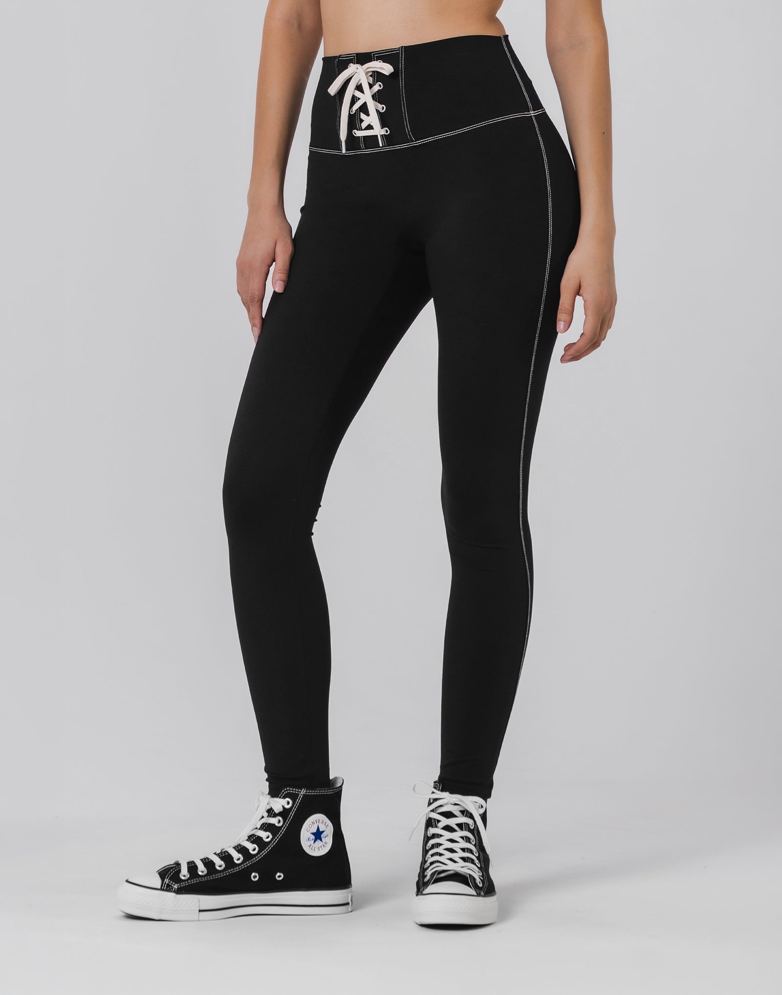 LYFT × CONVERSE Lace-Up Leggings - Black – LÝFT