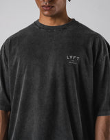 One Point LÝFT Logo Vintage Big T-Shirt - Black