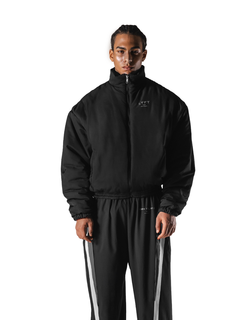 SWITCH LAYER™ 2Line TRACK | BLACK Puffer Jacket V.2 - Black