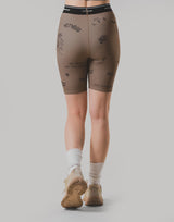 LÝFT Graffiti Short Leggings - Beige