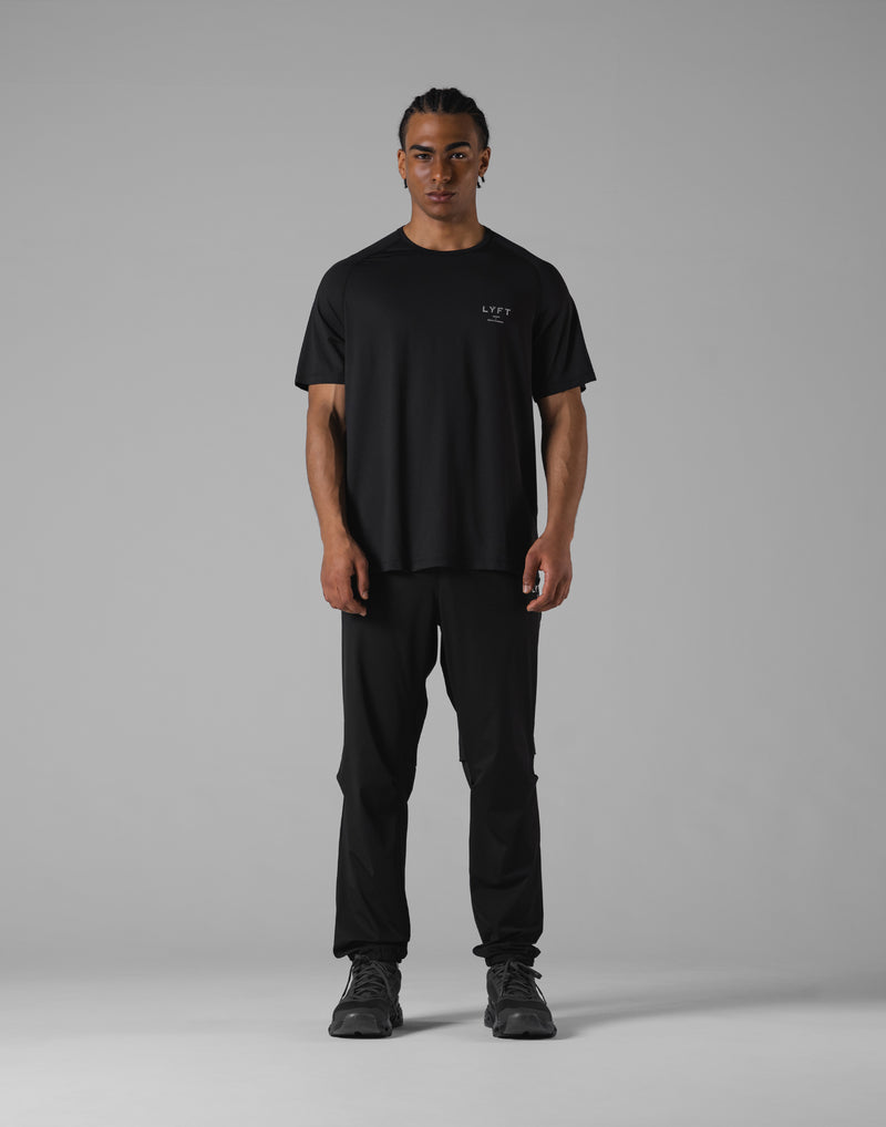 LÝFT Athletic Mesh Raglan Sleeve T-Shirt - Black