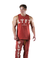 College Logo Vintage Drop Tanktop - Red