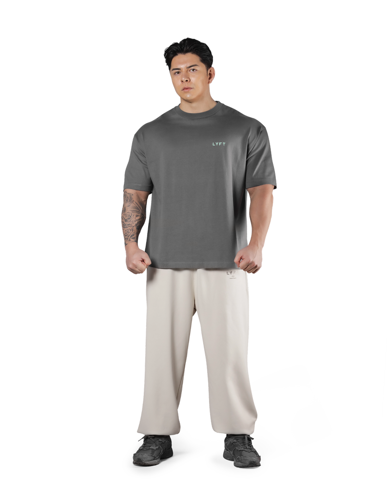 Back Message Big T-Shirt - D.Grey