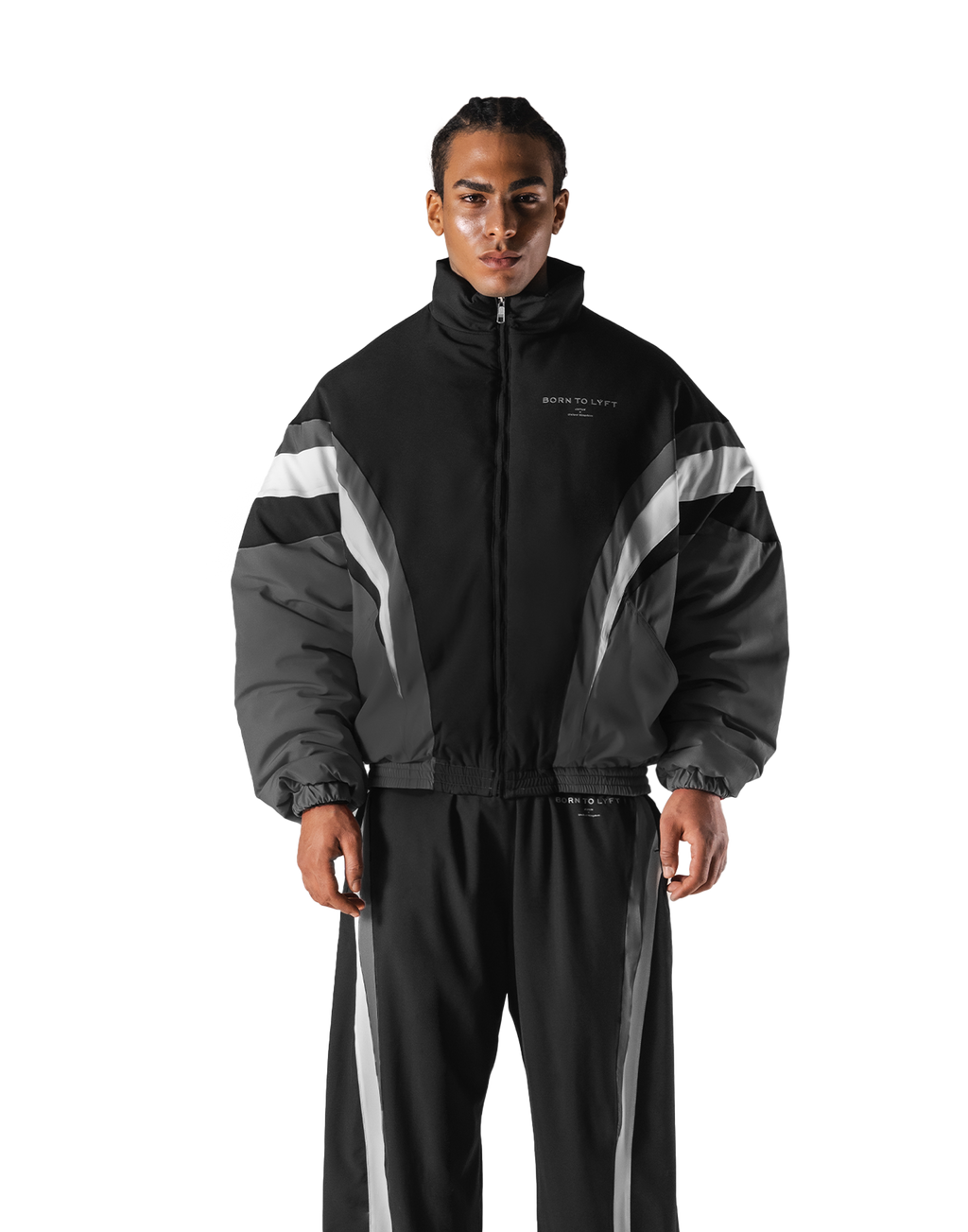 SWITCH LAYER™ 2Line TRACK | BLACK Puffer Jacket V.2 - Black – LÝFT SWITCH LAYER™ 2Line TRACK | BLACK Puffer Jacket V.2 - Black – LÝFT