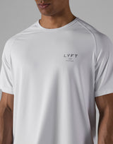 LÝFT Athletic Mesh Raglan Sleeve T-Shirt - White