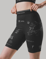 LÝFT Graffiti Short Leggings - Black