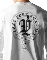 Old English Long T-Shirt - White