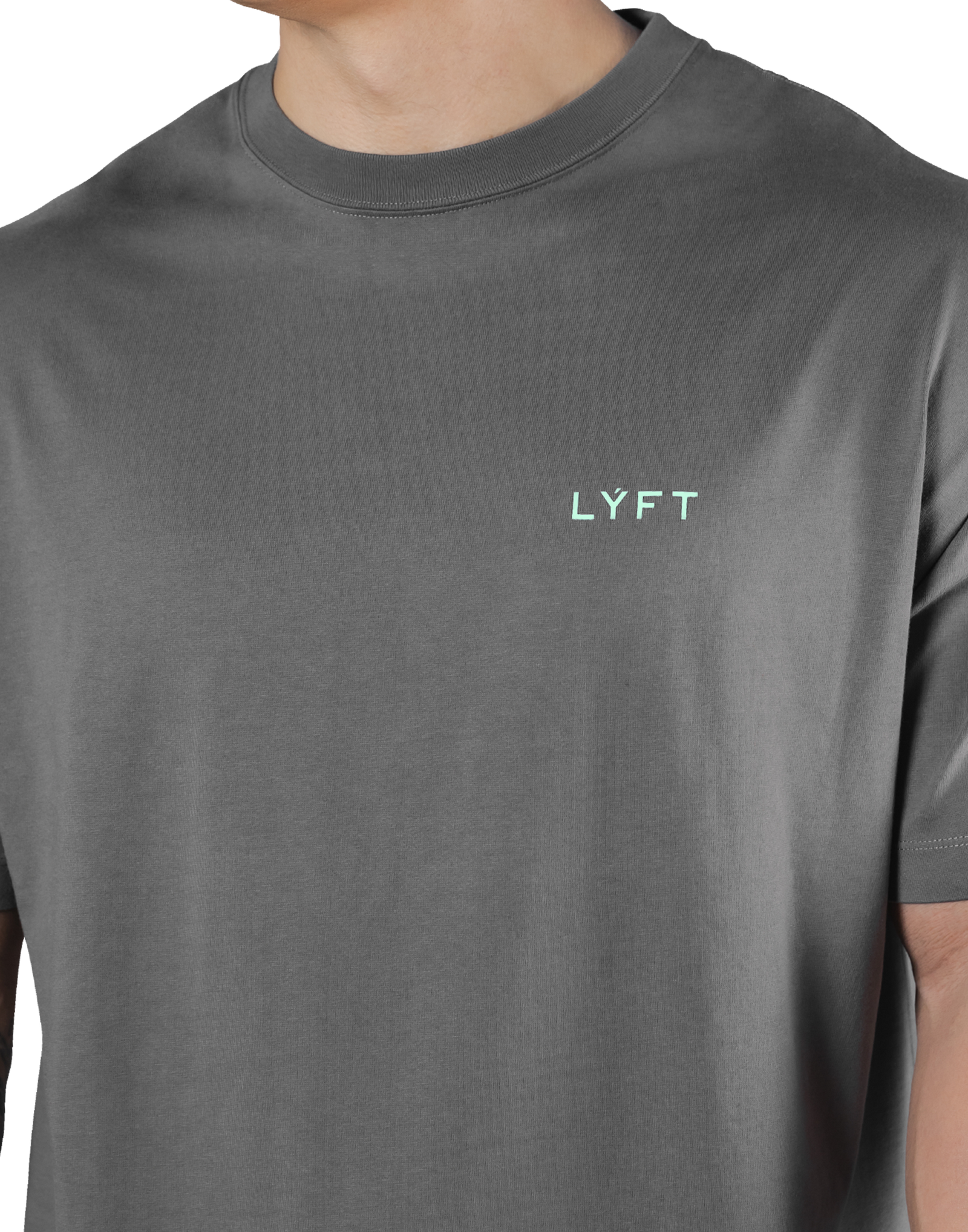 Back Message Big T-Shirt - D.Grey – LÝFT Back Message Big T-Shirt - D.Grey – LÝFT