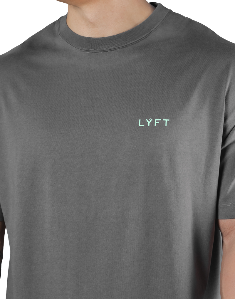 Back Message Big T-Shirt - D.Grey