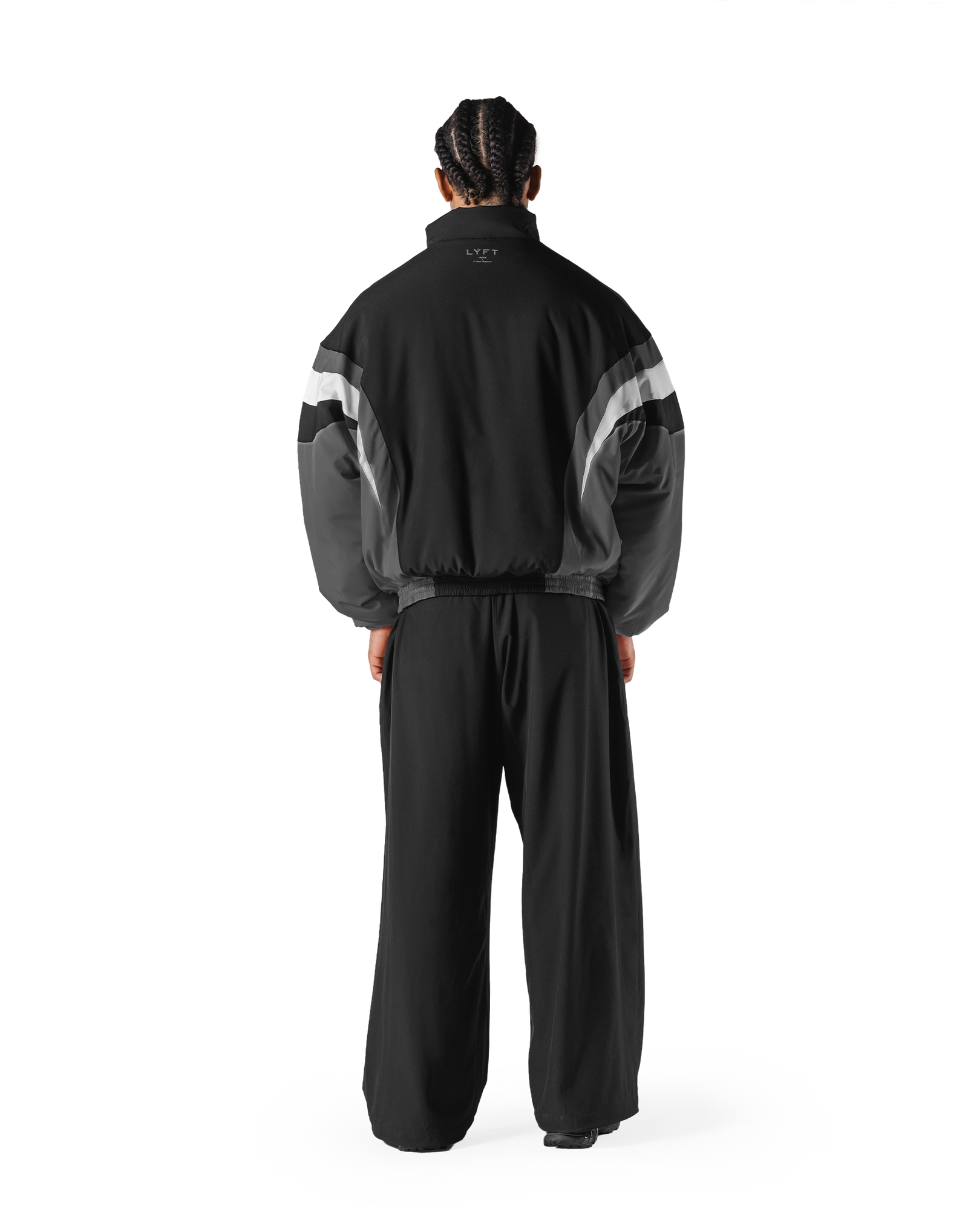 SWITCH LAYER™ 2Line TRACK | BLACK Puffer Jacket V.2 - Black – LÝFT