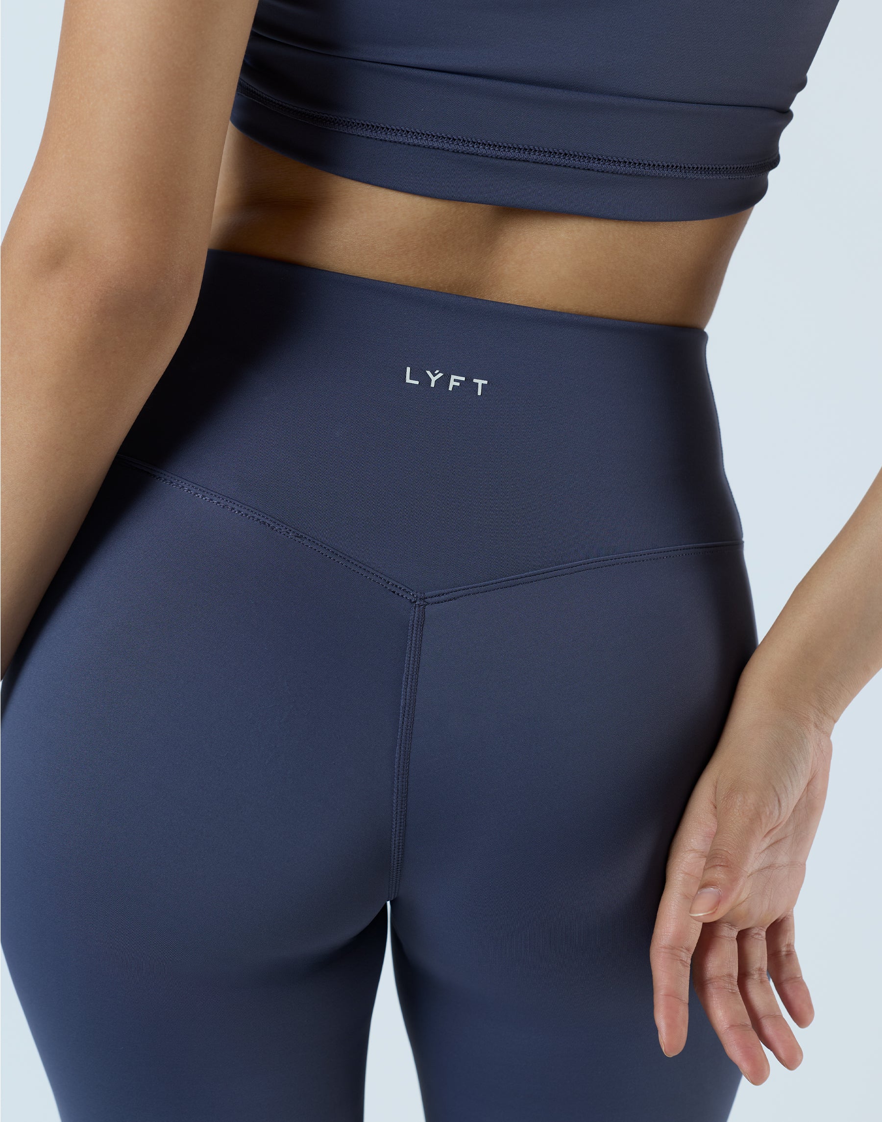 LYFT リフト ブラトップ、レギンスセット ブルー Slim Fit Stretch