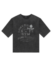 LÝFT × Power House Gym Vintage Extra Big T-Shirt - Black