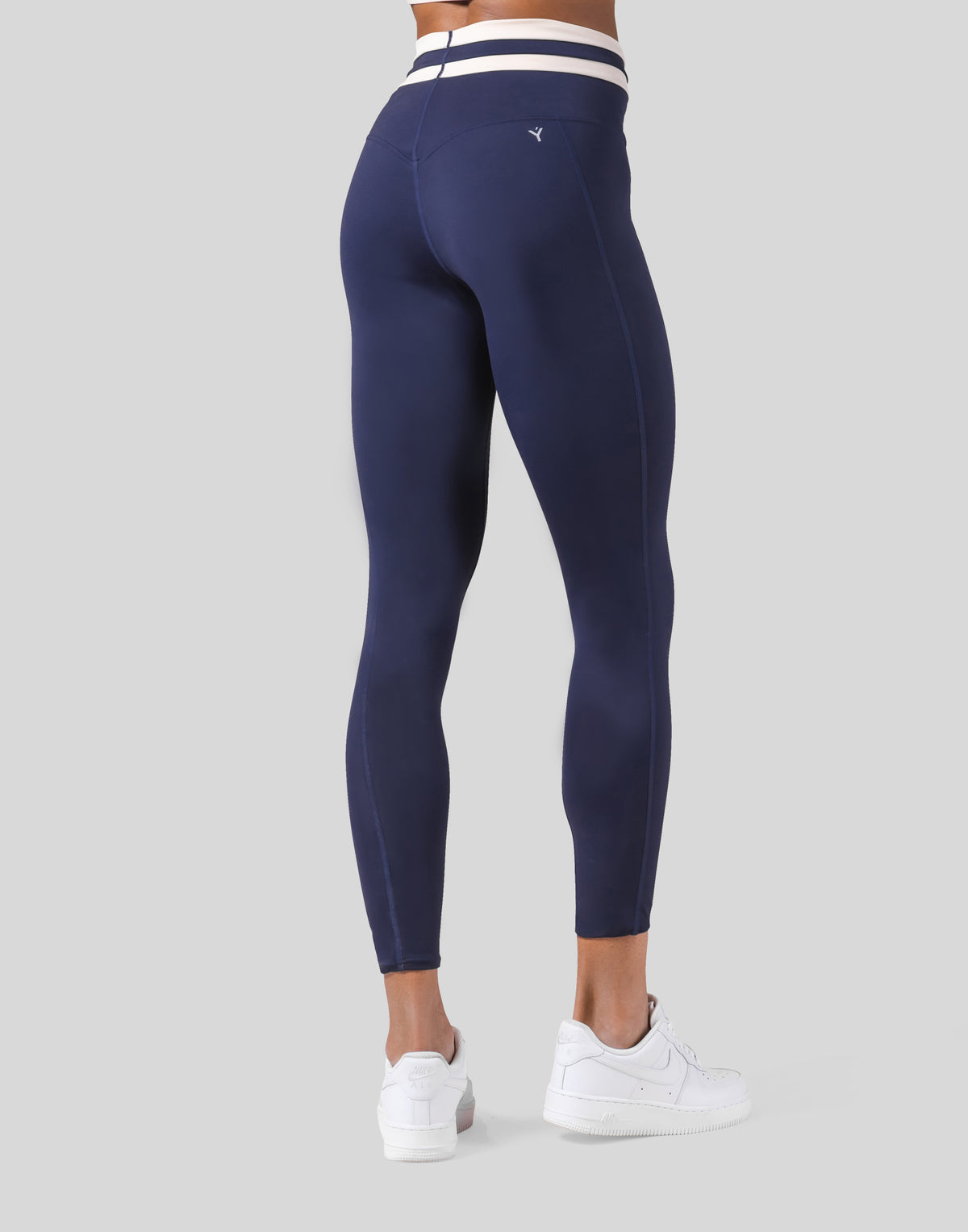 Stripe High Rise Leggings - Navy
