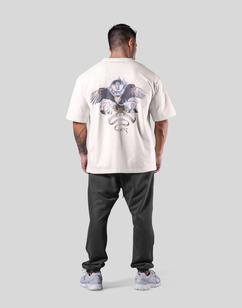 LÝFT × COR Limited Graphic Big T-Shirt - Ivory