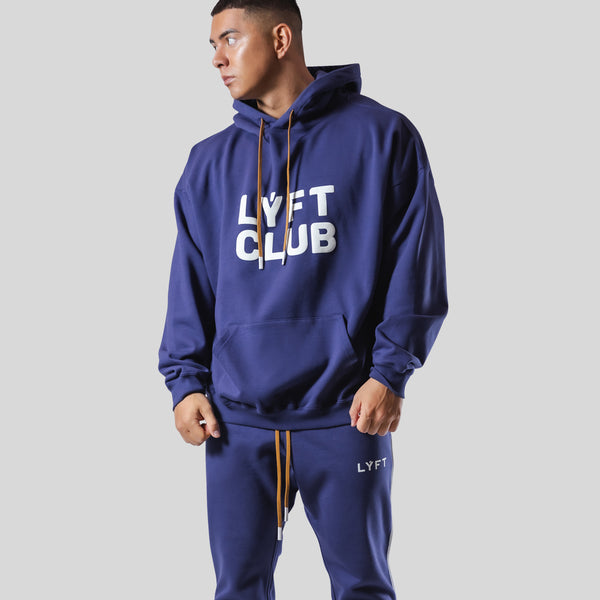 LÝFT CLUB Oversize Sweat Hoodie - Navy