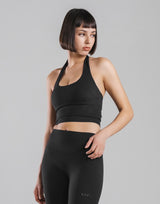 Cup In Halter Neck Top - Black