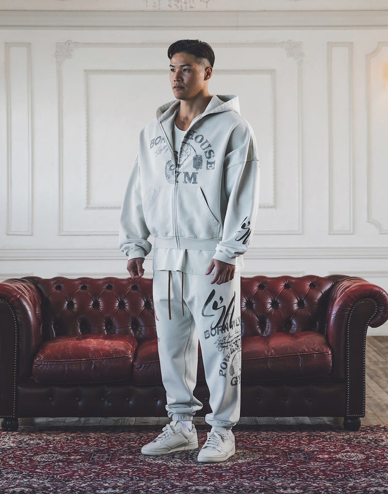 LÝFT × Power House Gym Sweat Vintage Pants - Ivory