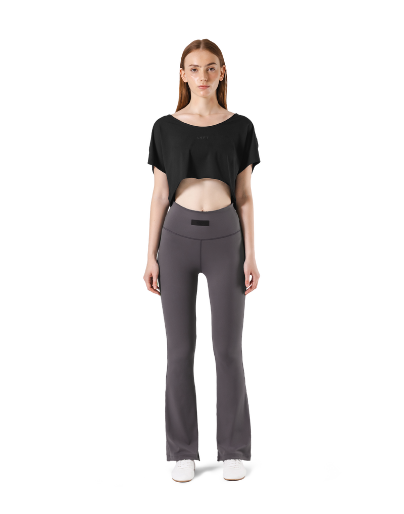 Loose Fit Stretch T-Shirt - Black