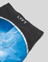 Thunder Graphic Stage Shorts - Blue