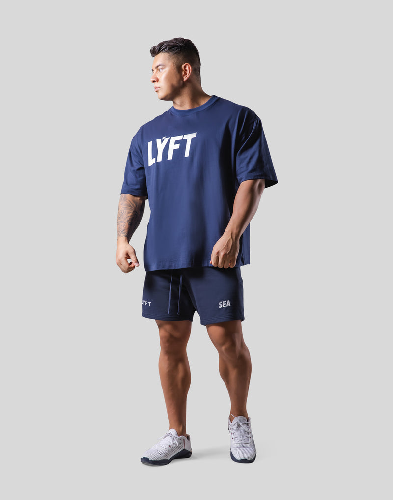 LÝFT × WIND AND SEA Big T-Shirt - Navy