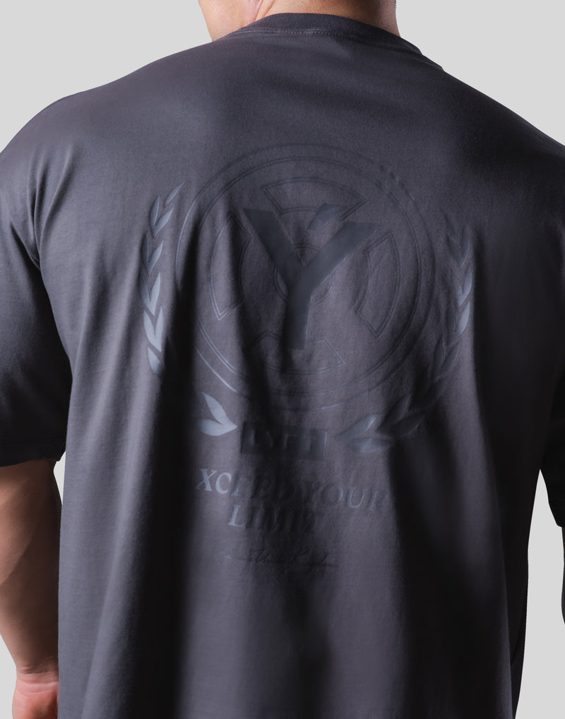 Back Y Plate Logo Big T-Shirt - D.Grey