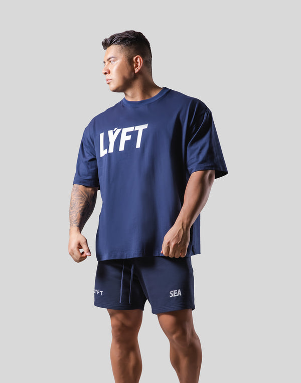 LÝFT × WIND AND SEA Big T-Shirt - Navy