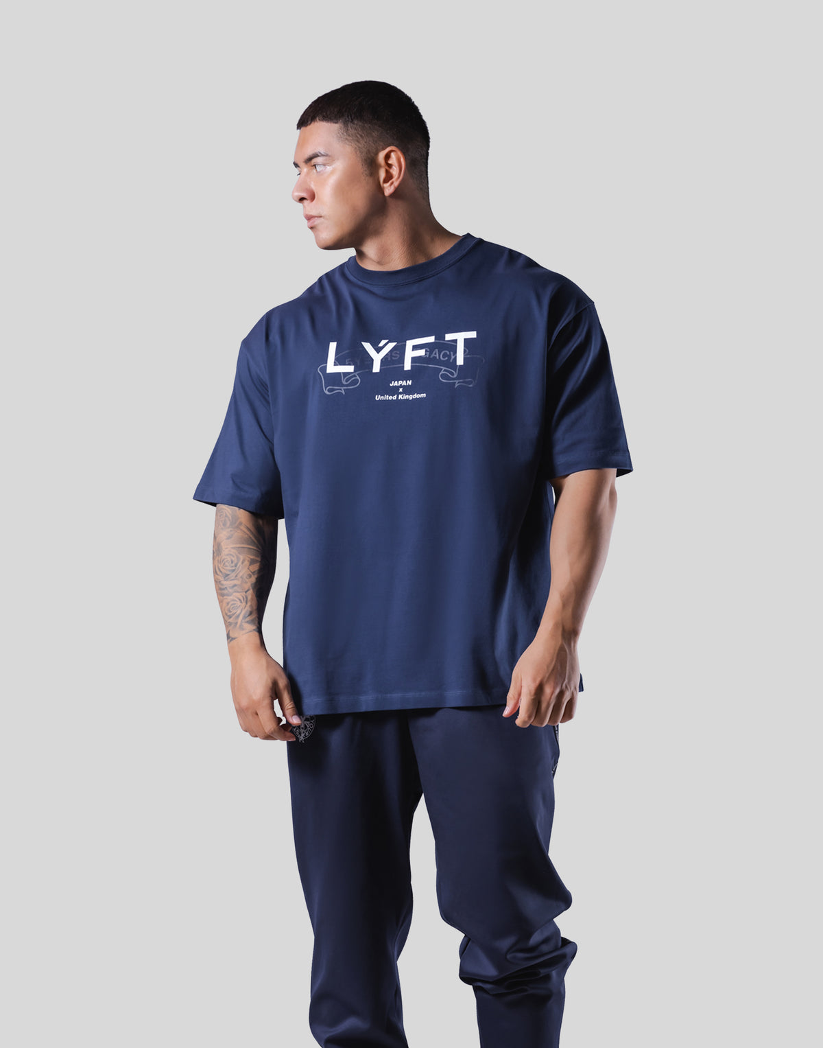 Heritage Logo Big T-Shirt - Navy