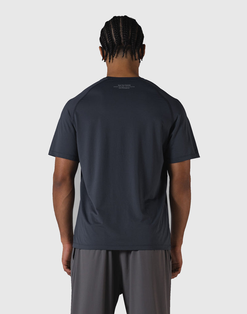 LÝFT Athletic Mesh Raglan Sleeve T-Shirt - D.Grey