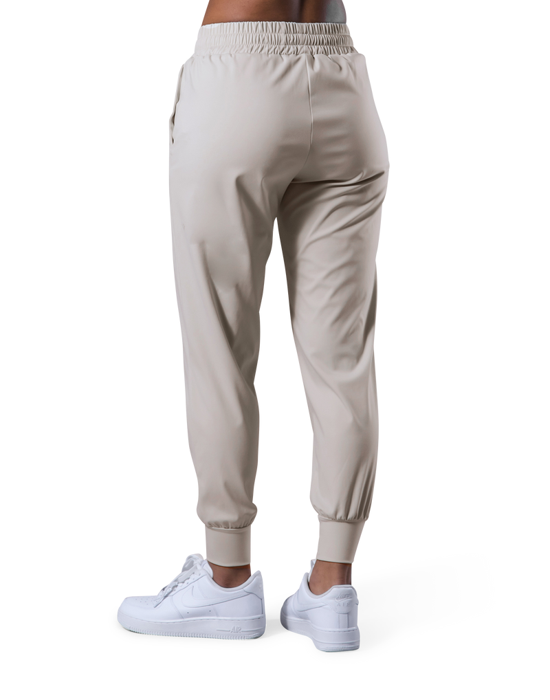 2Way Stretch Pleats Pants - Ivory