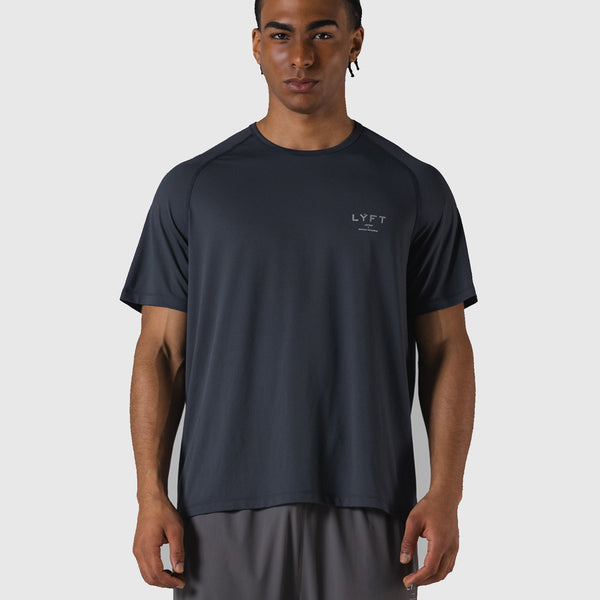 LÝFT Athletic Mesh Raglan Sleeve T-Shirt - D.Grey