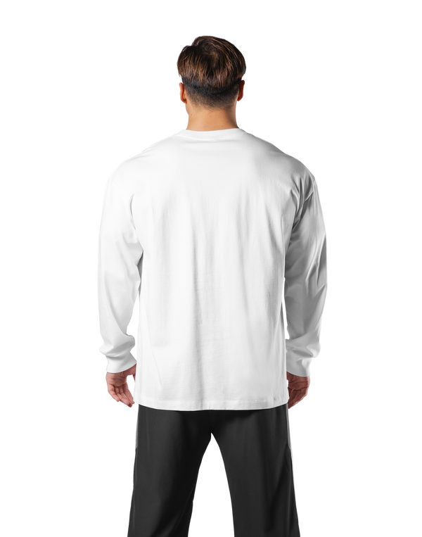 Metal Logo Big Long T-Shirt - White