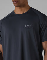LÝFT Athletic Mesh Raglan Sleeve T-Shirt - D.Grey
