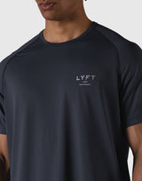LÝFT Athletic Mesh Raglan Sleeve T-Shirt - D.Grey
