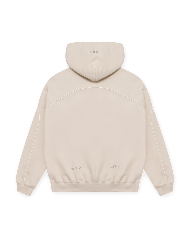 LÝFT × WIND AND SEA Piping Sweat Hoodie - Ivory