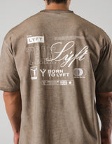 Extend Cotton Team LÝFT Graphic Big T-Shirt - Beige