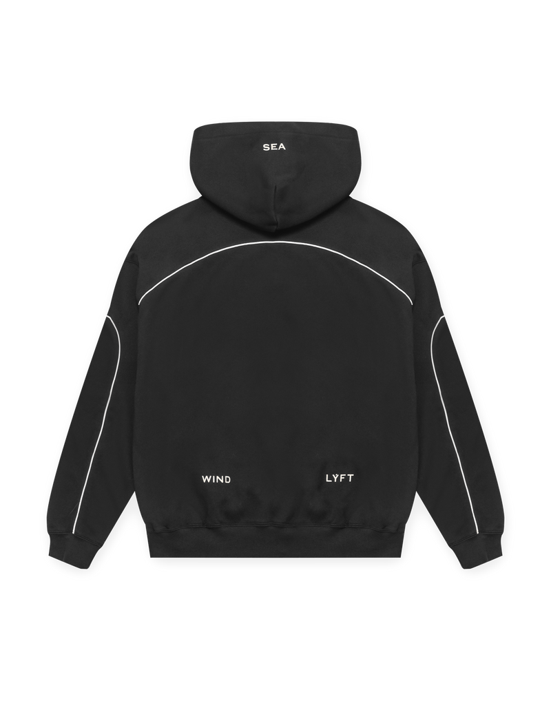 LÝFT × WIND AND SEA Piping Sweat Hoodie - Black LÝFT × WIND AND SEA Piping Sweat Hoodie - Black