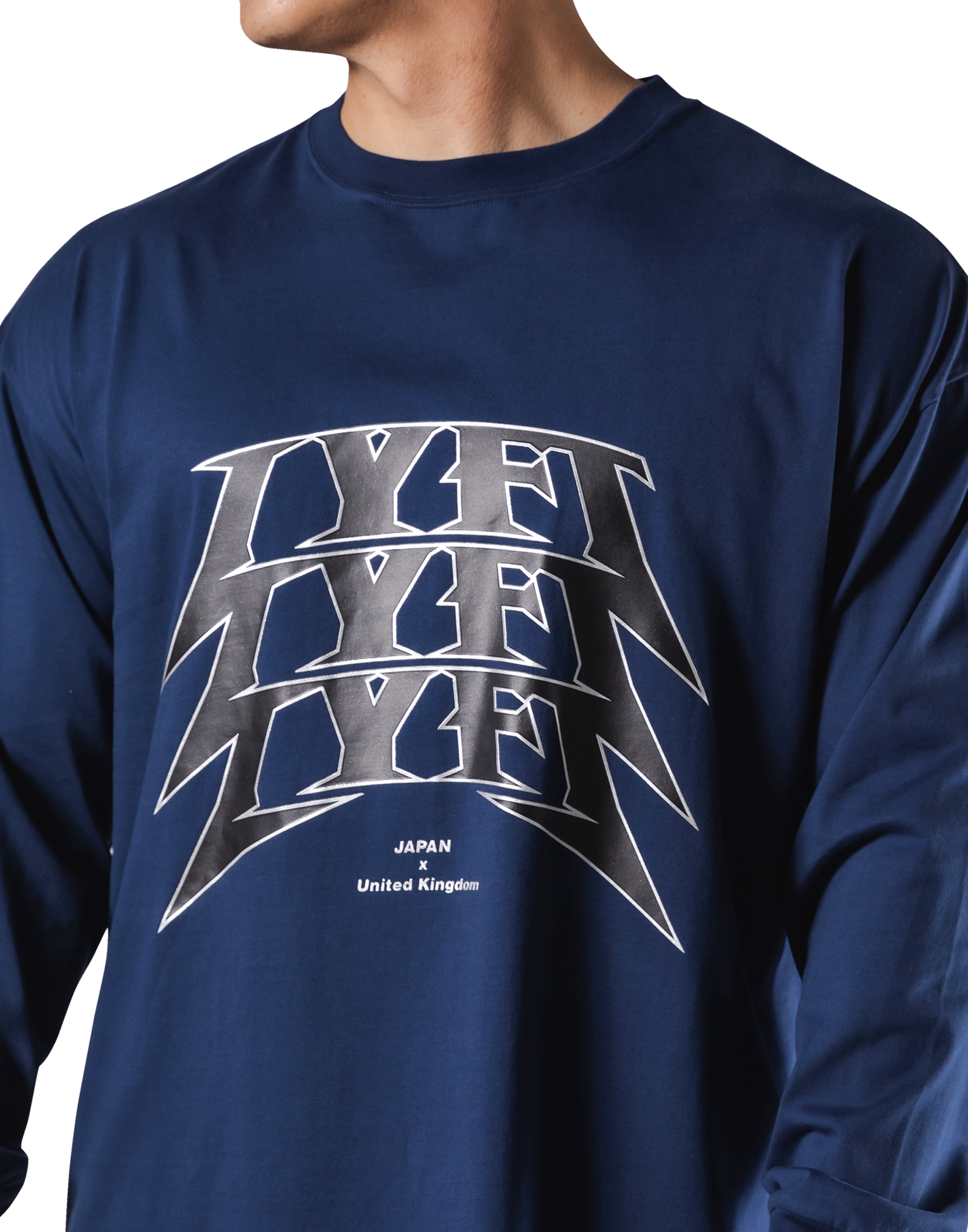 Metal Logo Big Long T-Shirt - Navy – LÝFT Metal Logo Big Long T-Shirt - Navy – LÝFT