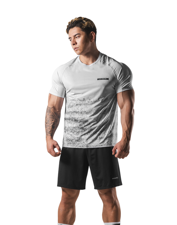 Faded Graphic Slim Fit T-Shirt - White