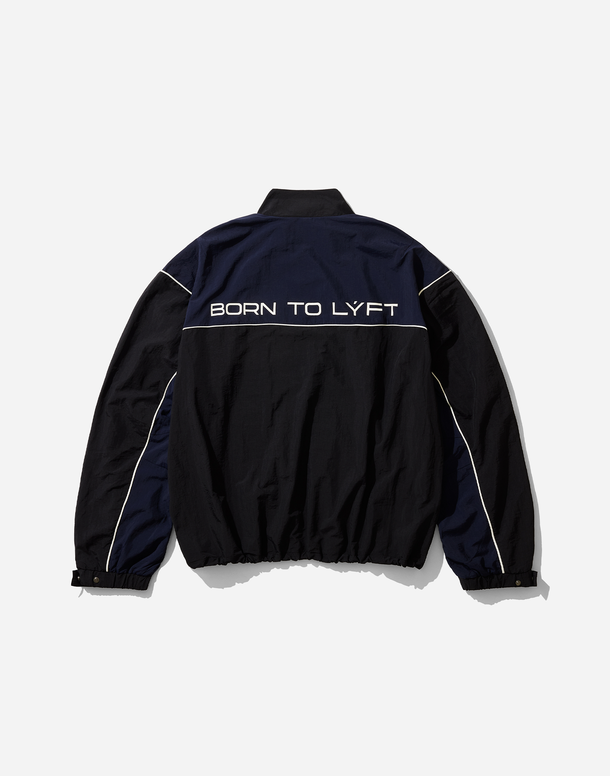 BORN TO LÝFT Racing Nylon Jacket - Navy