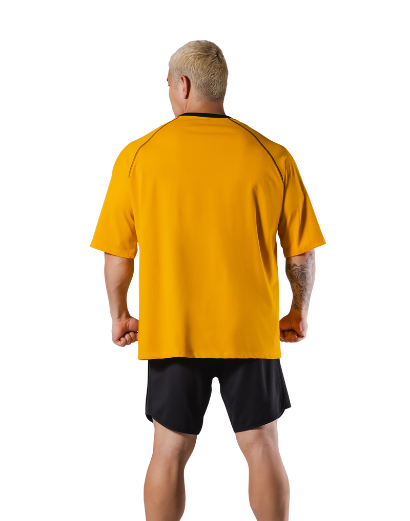 Piping Stitch Big T-Shirt - Yellow