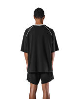 Piping Stitch Big T-Shirt - Black