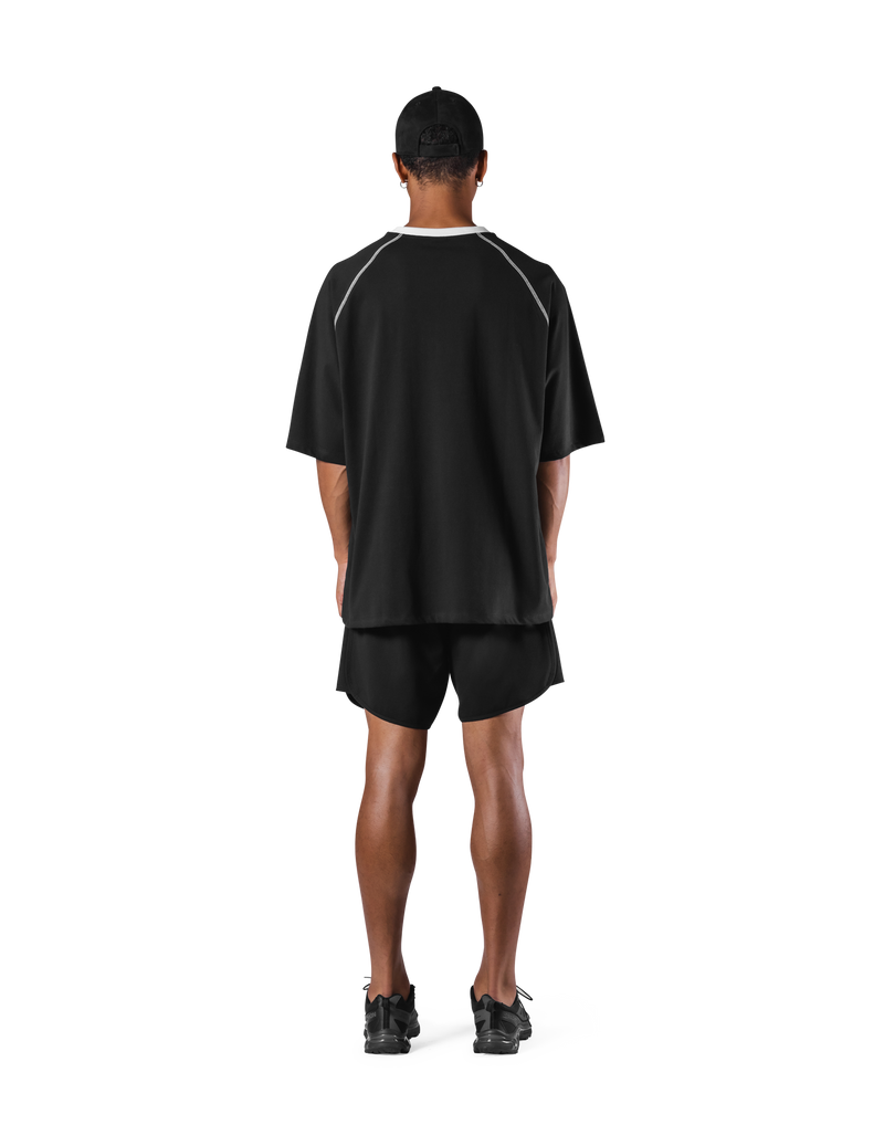 Piping Stitch Big T-Shirt - Black