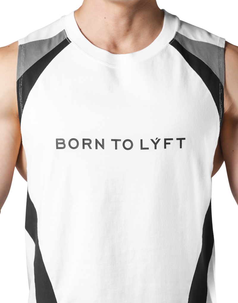 Round Pattern Loose Fit Tanktop - White