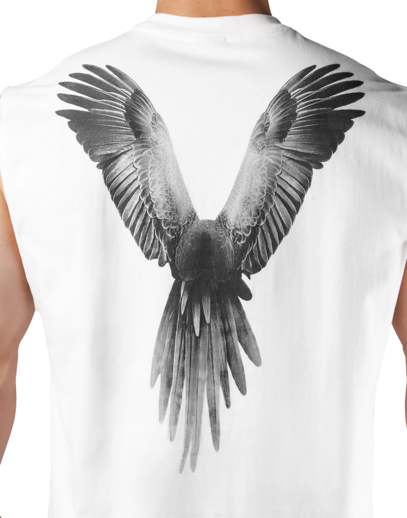 Bird Graphic No Sleeve - White