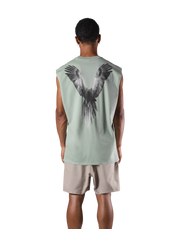 Bird Graphic No Sleeve - Light Green