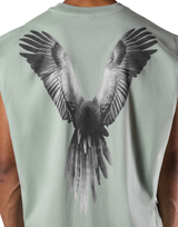 Bird Graphic No Sleeve - Light Green