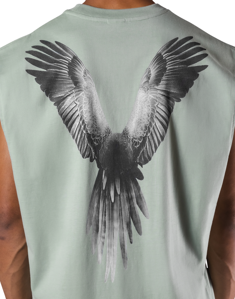 Bird Graphic No Sleeve - Light Green