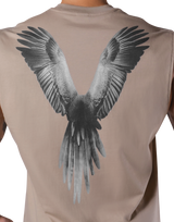 Bird Graphic No Sleeve - Beige