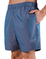 Glossy Nylon Shorts - Blue